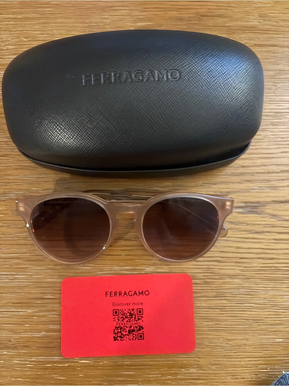 Salvatore Ferragamo Women's Translucent Taupe Frame Sunglasses with Brown Lenses